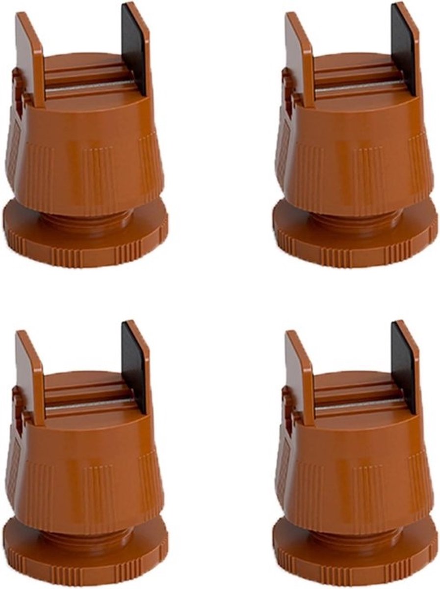 Meubelverhogers - Tafelpoten verhogers - Meubels Verhogen - Stabiel en Stevig - 6-8 cm - Bruin