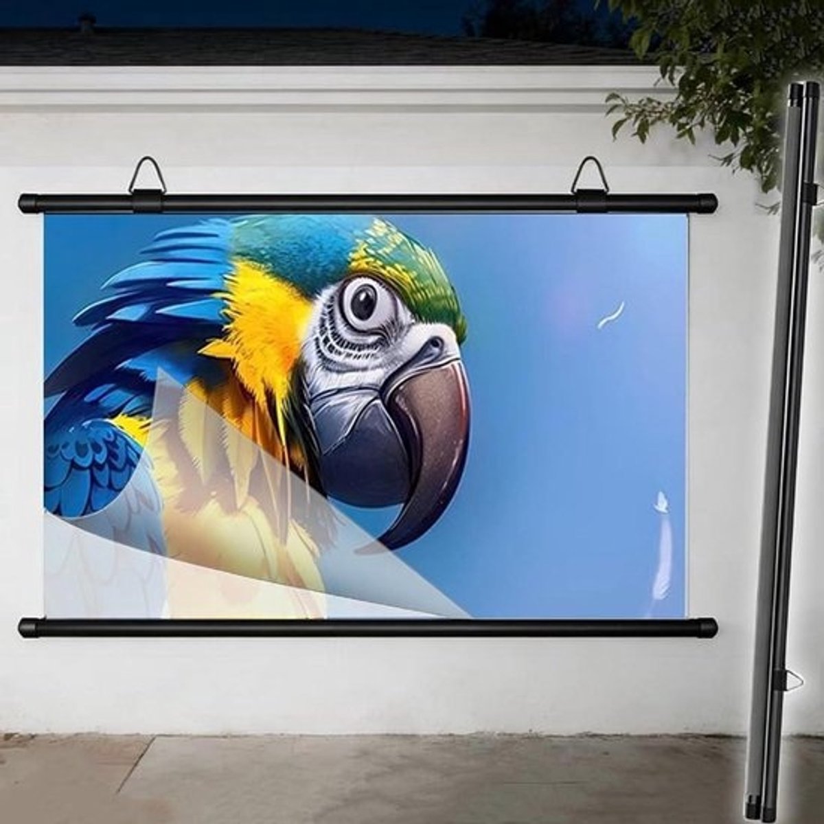Projectorscherm Oprolbaar - Filmscherm Beamer - Thuisbioscoop Creëren - Anti-licht Materiaal - 60 inch 4:3 - Grijs