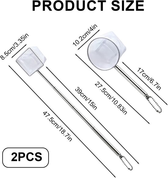 8/10 cm mini-schepnet voor aquarium, 2 stuks — afbeelding 2