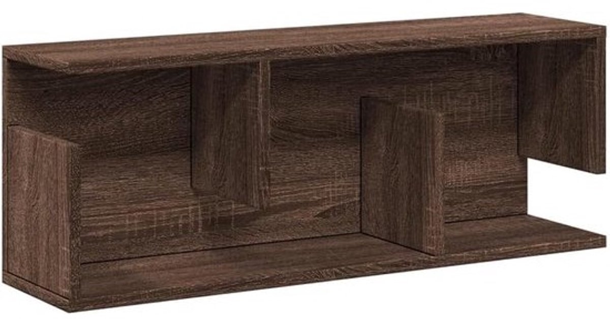 Wandkast 80x20x30 cm, Bruin Eiken, Zwevende Opbergkast voor Keuken en Interieur