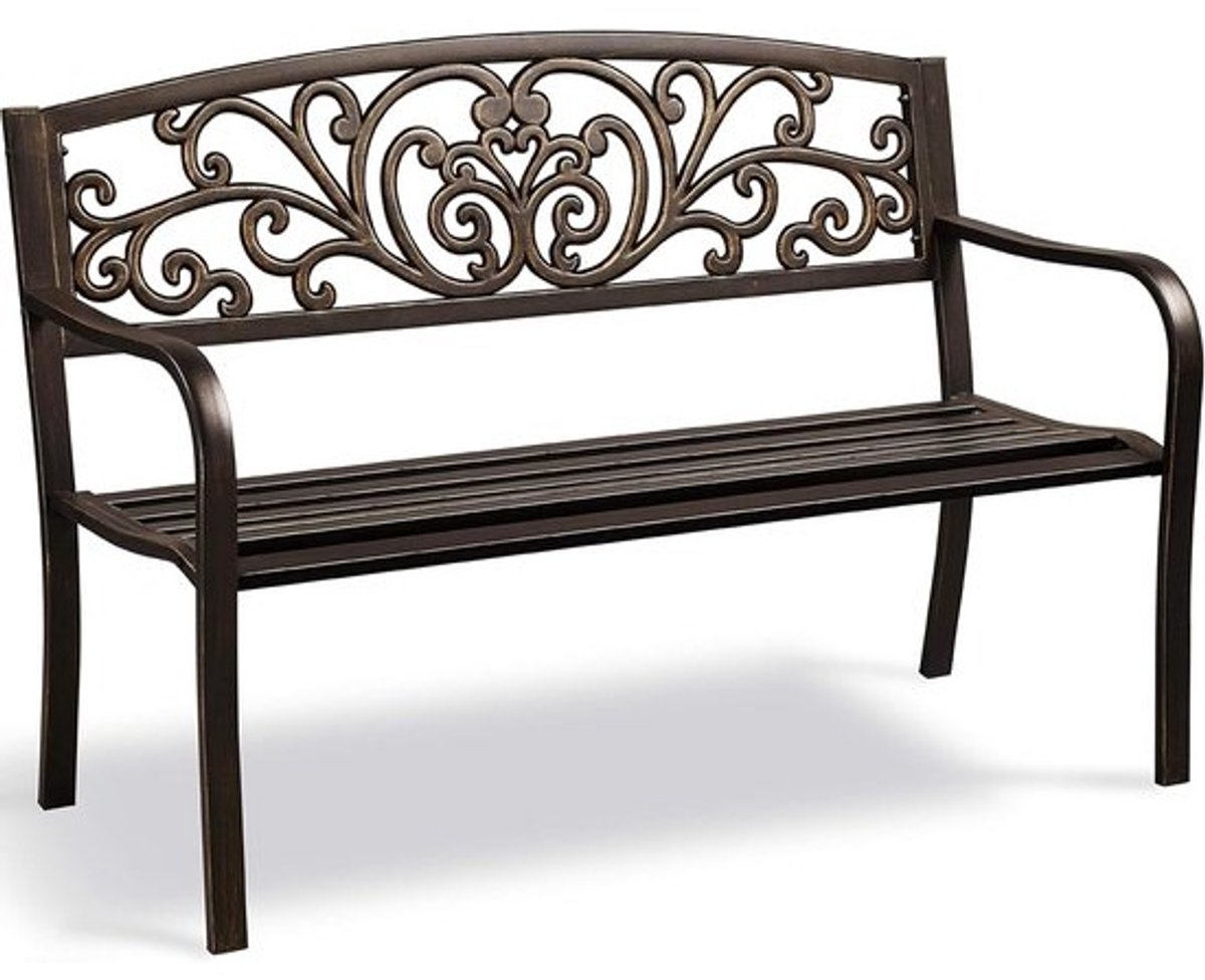 Metalen Parkbank Tuinbank voor 2-3 Personen - Weerbestendig en Vintage Design
