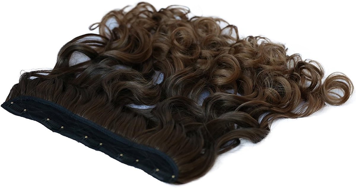 Haarextensies Haarstukje Golvend Ombré Bruin Mix C74-1