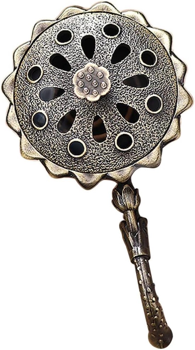 Dailygoods- Wierookbrander met Handvat - Vintage Wierookhouder - Bureauornament - Aromatherapie - Compact Formaat - Geschikt voor Meditatie