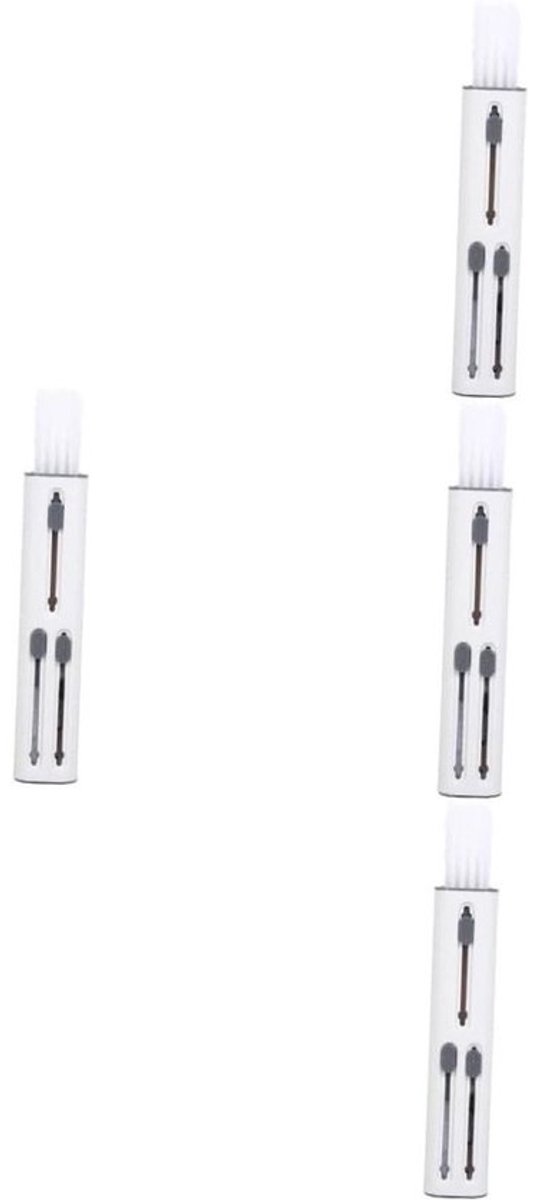 Hoofdtelefoon Reinigingsset - Oordopjes Cleaner - Elektronica Onderhoud - Multifunctioneel Ontwerp - 4 Stuks - Wit Grijs