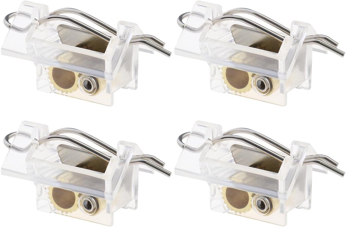 Dailygoods- Jaloezieën 4 Stuks - Jaloeziekoordslot - Kunststof/Metaal - Duurzaam - Verstelbaar - Afmetingen 46x20x20mm - Cordlock