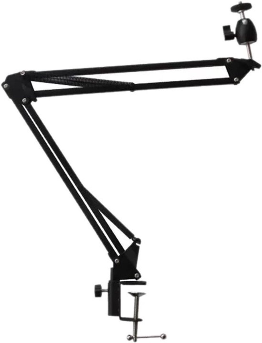 Projector Standaard - Projectorbeugel Beamerhouder - Presenteren Thuis - Verstelbare Zwanenhals - 90 cm - Zwart