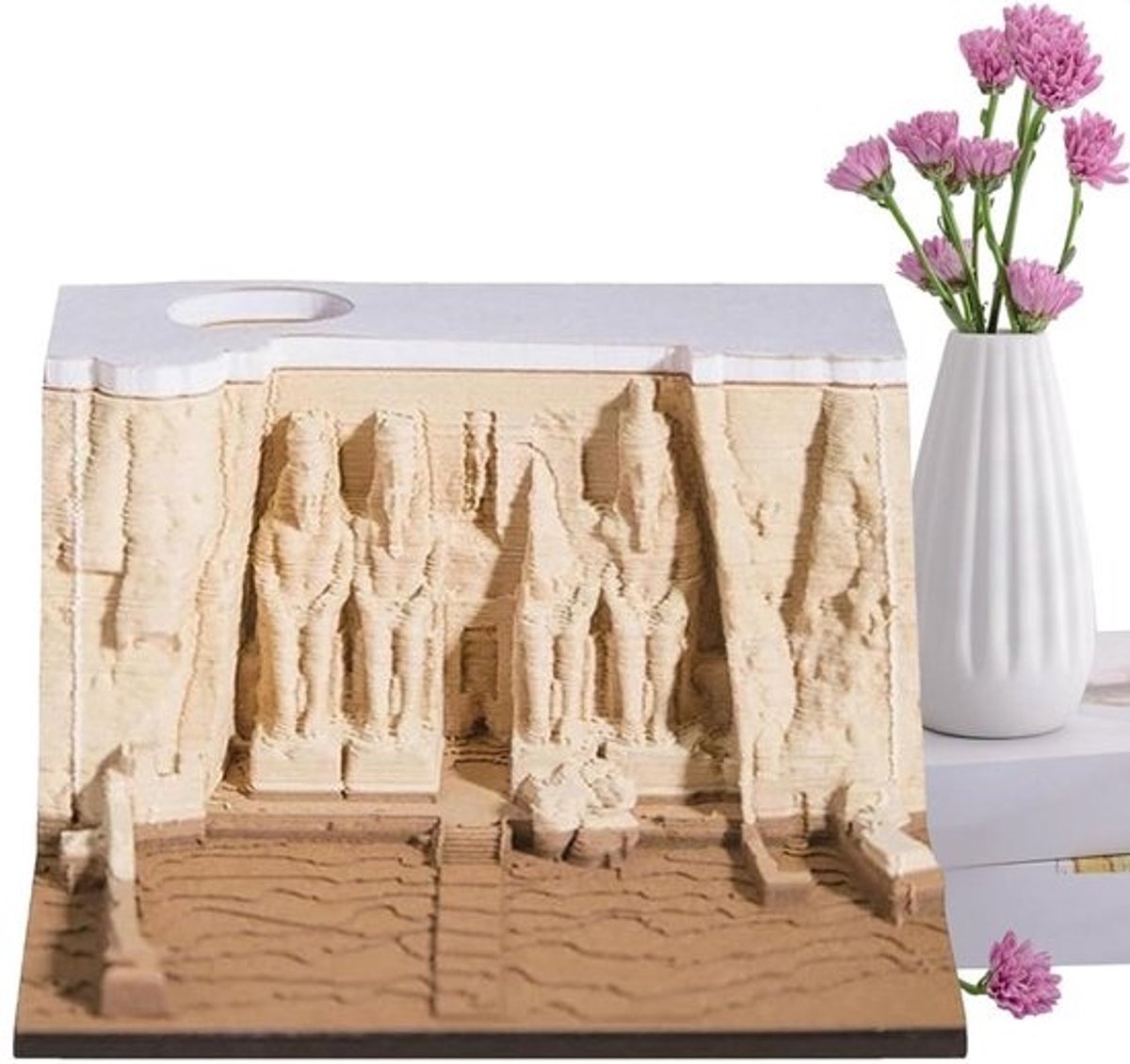 Notitieblok Papier Sculptuur - Bureau Kalender - Organiseren Thuis - Tempel Gravure - 318 g - Meerkleurig