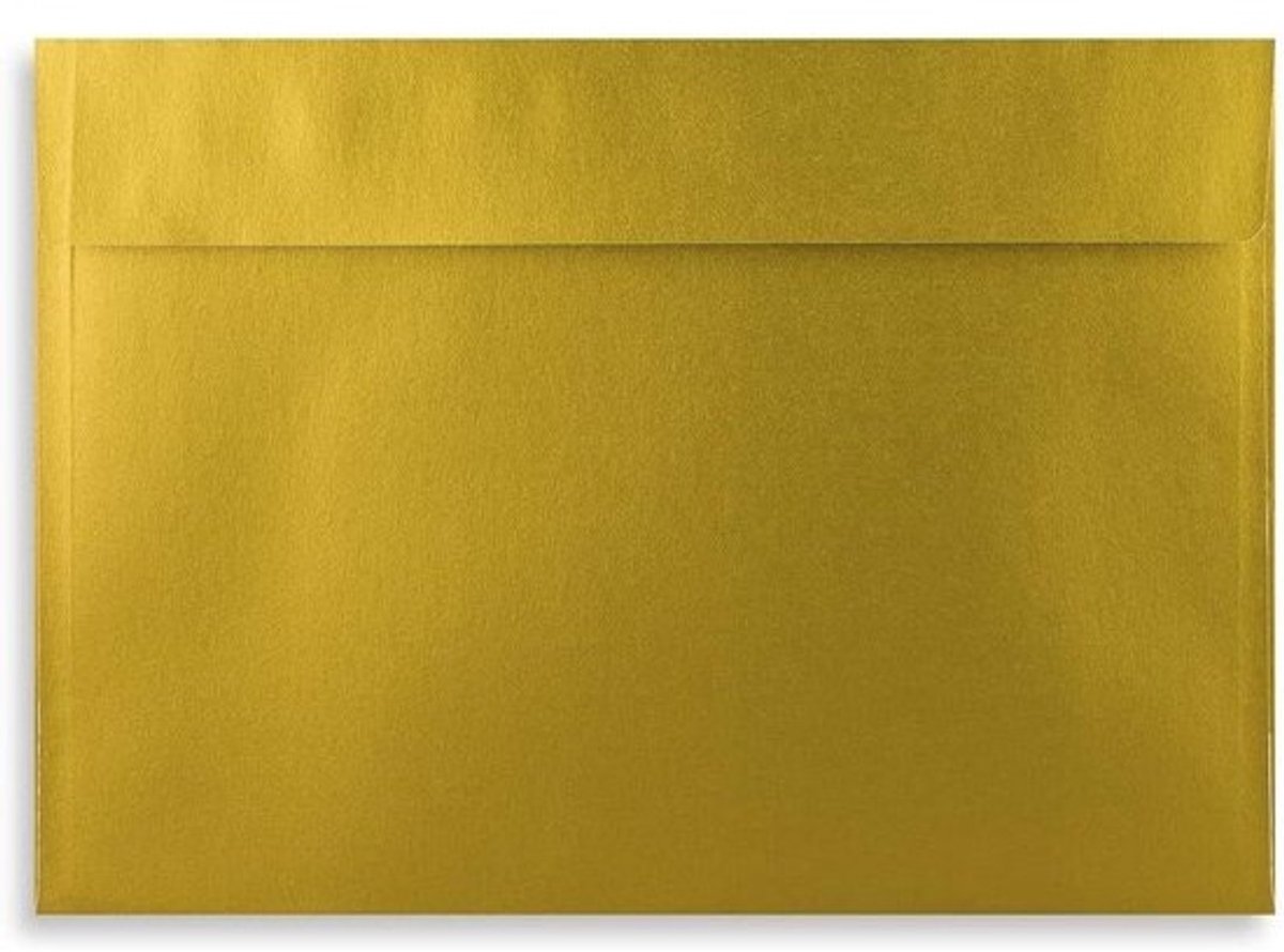 Gekleurde Enveloppen - Wenskaart Envelopes - Kaarten Versturen - Zelfsluitend - 162 x 229 mm - Metallic Goud