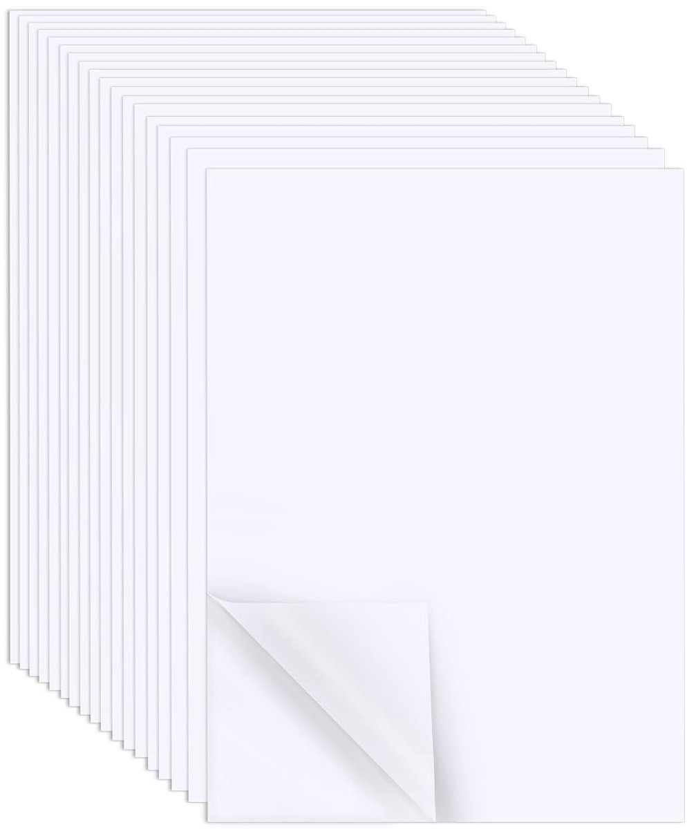 Dailygoods- Plakband Dubbelzijdig 10 Stuks - A4-formaat 29 x 21 cm - Wit Plakfolie - Duurzaam Plakplastic - Knutselkaarten Maken - 145 g Gewicht