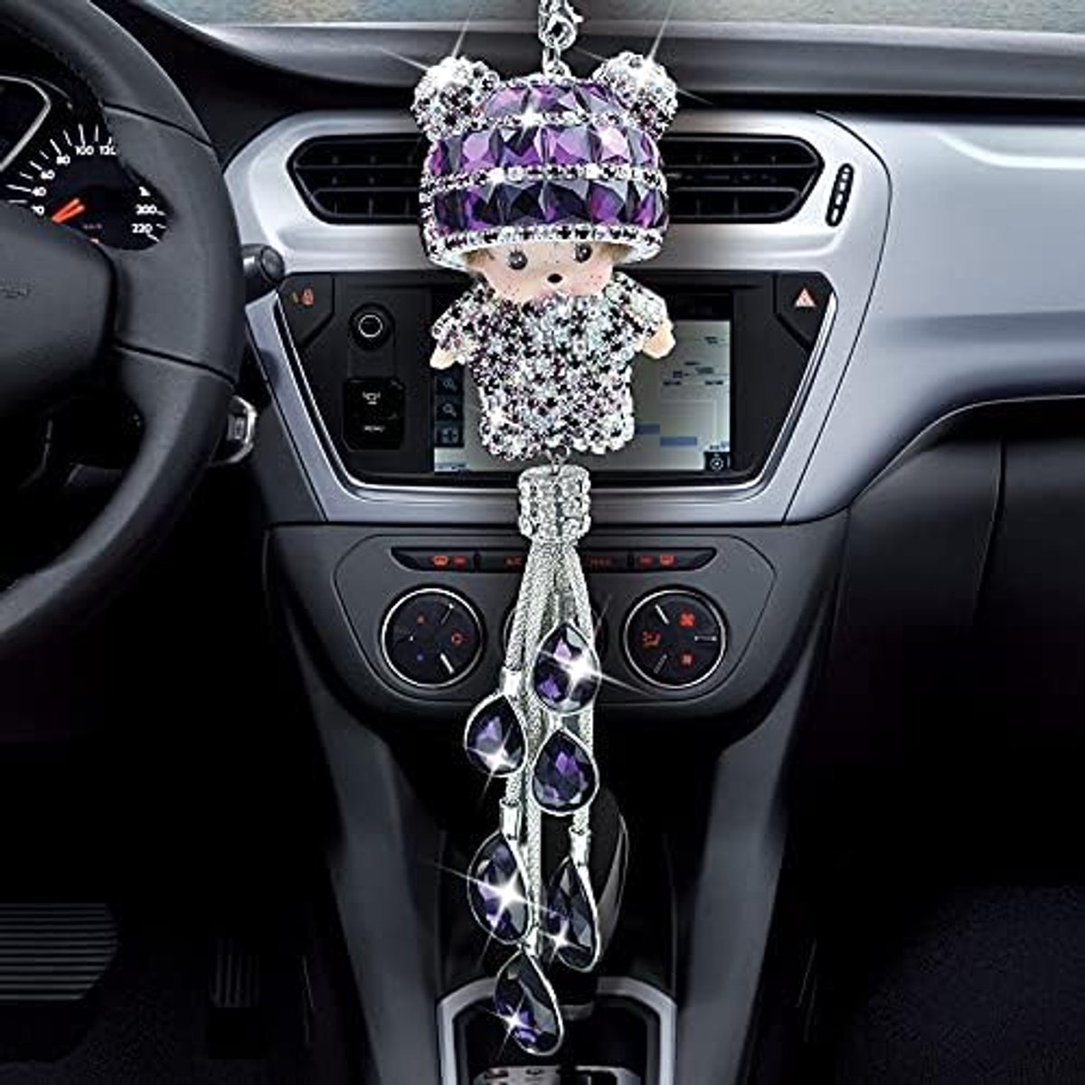 Dailygoods- Achteruitkijkspiegel Ornament - Kristallen Hanger - Auto Decoratie - Bling Decoratie - Interieur Decoratie - Cadeau voor Vrouwen/Mannen