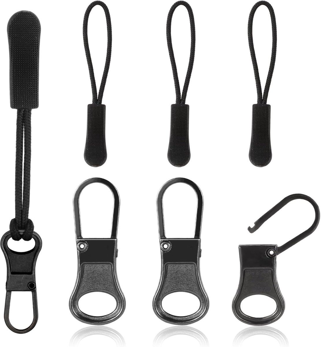 8 stks Heavy Duty Afneembare Rits Pull Vervanging met Slider Handvat voor Kleding, Bagage, Laarzen & Portemonnees