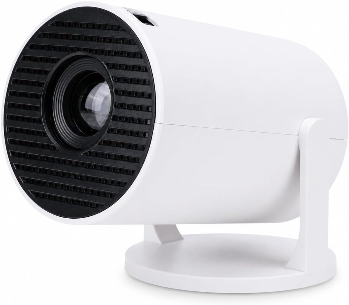 Miniprojector, 1080P Draagbare Projector, Geluidsarme 240 ° Draaibare Buitenfilmprojector, Thuisbioscoopprojector Compatibel met Telefoon/Tv-stick/Laptop