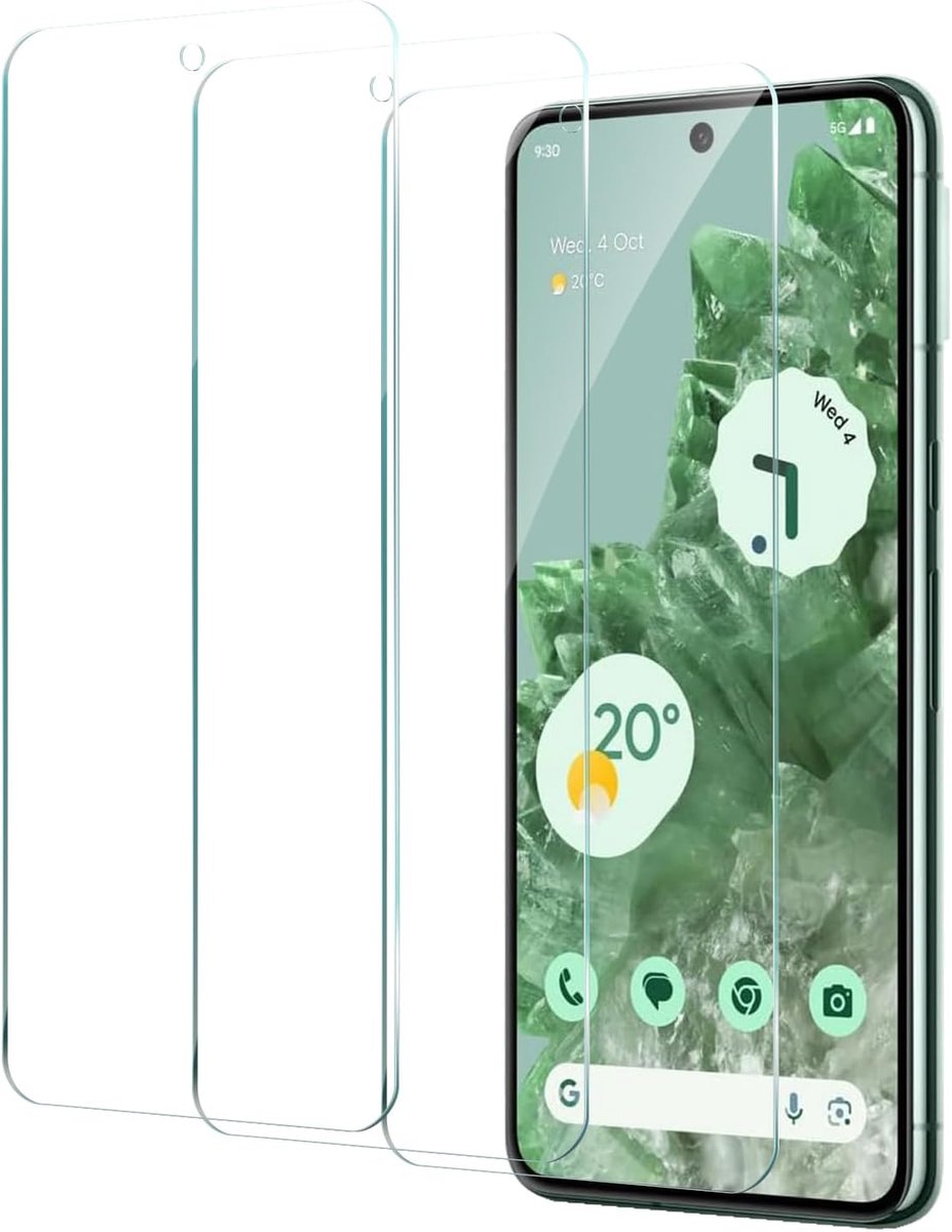 3 stuks displaybeschermfolie van gehard glas voor Google (Pixel 8 Pro)