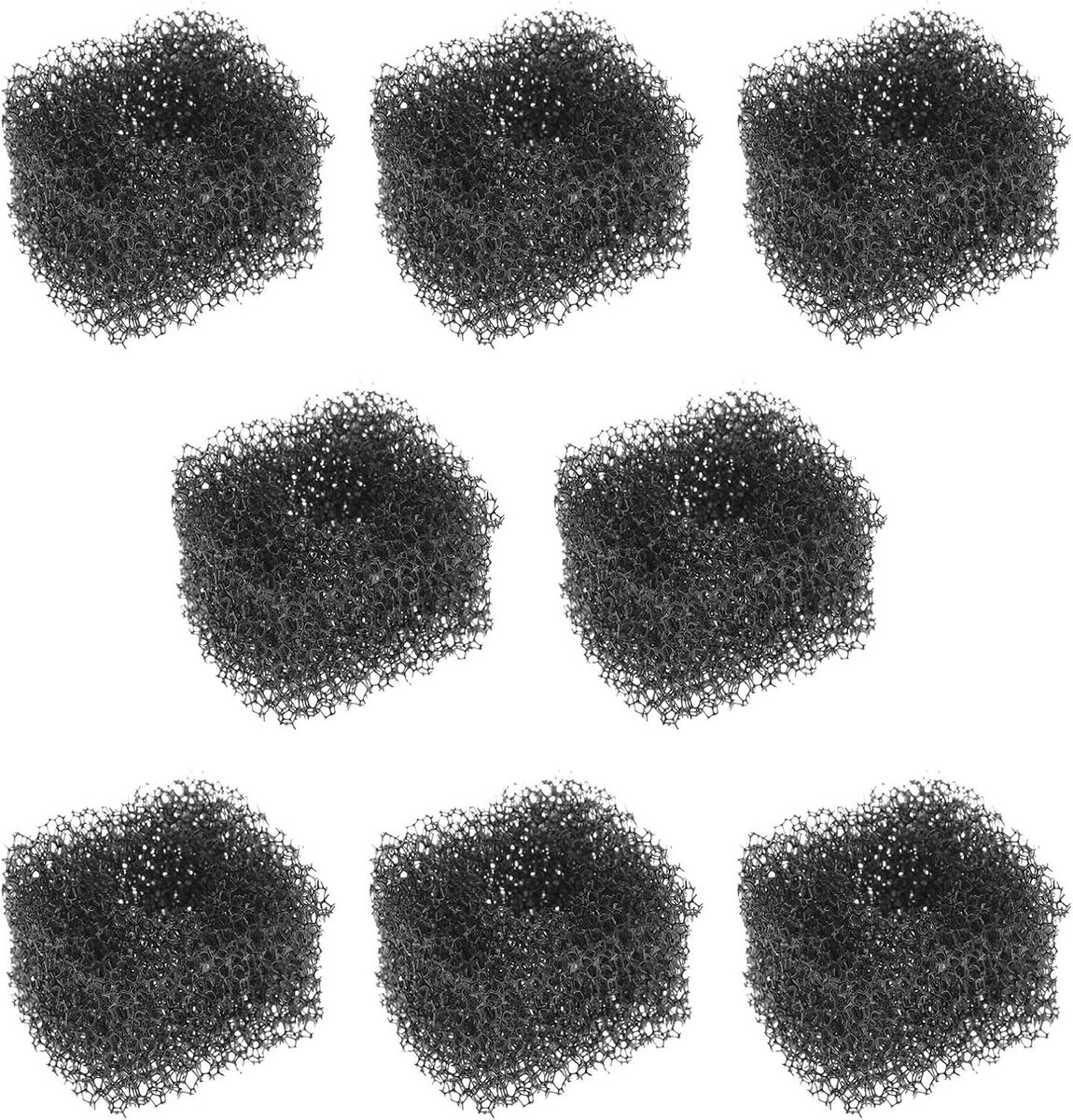 Store Waterfontein, schuimfilter voor huisdieren, 7,6 x 3,4 cm, compatibel met beren D60, 3 l, roestvrij staal, drinkfontein, drinkfontein, zwart, 8 stuks