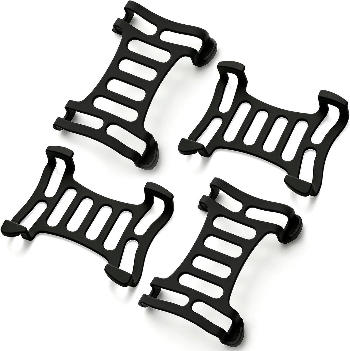 Rubbergespen voor honden tracker, 4 stuks, zwart, geschikt voor Tractive DOG 6 GPS, hondenhalsband