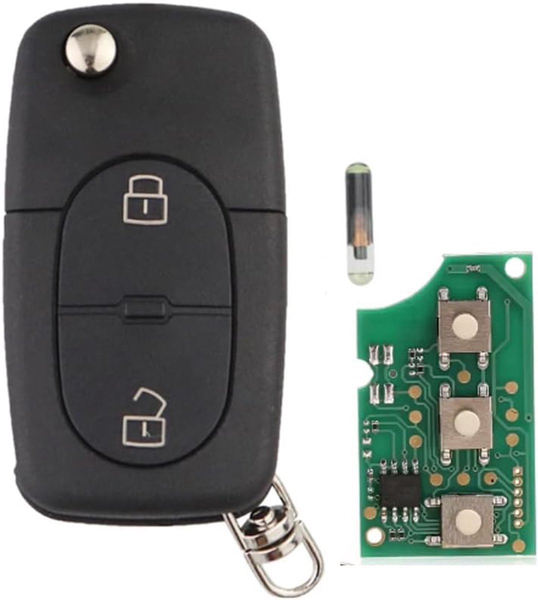 4D0837231R afstandsbediening sleutel 433Mhz ID48 chip voor Audi A3 A4 A6 A8 TT 2-toetsen