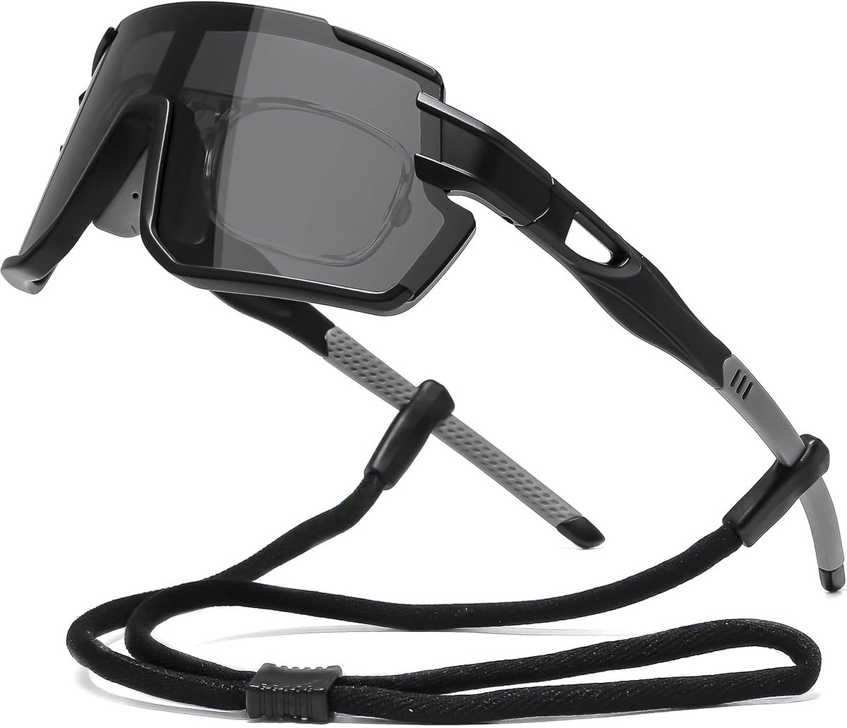 fietsbril, sportzonnebril voor dames en heren, snelle bril, UV400 zonnebril, sport met kortzichtig montuur, racefietsbril voor fietsen, hardlopen, outdooractiviteiten