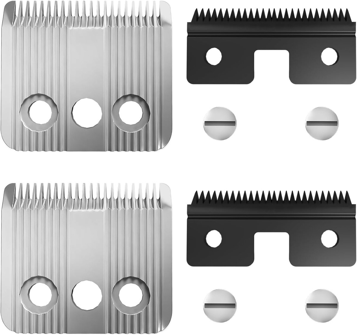 Mesjes Star Blade compatibel met Moser 1230 grasmaaier, roestvrij staal, verstelbare snede, 3 mm, 2 stuks