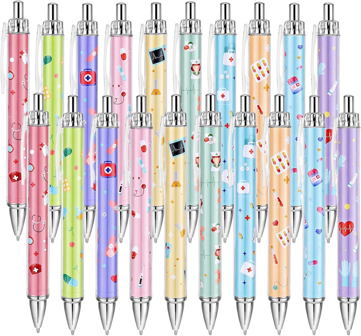 Balpennen, cadeau voor verpleegsters, cartoon, verpleegster-accessoires, cadeau voor verpleegsters, artsen, medische assistenten (B)