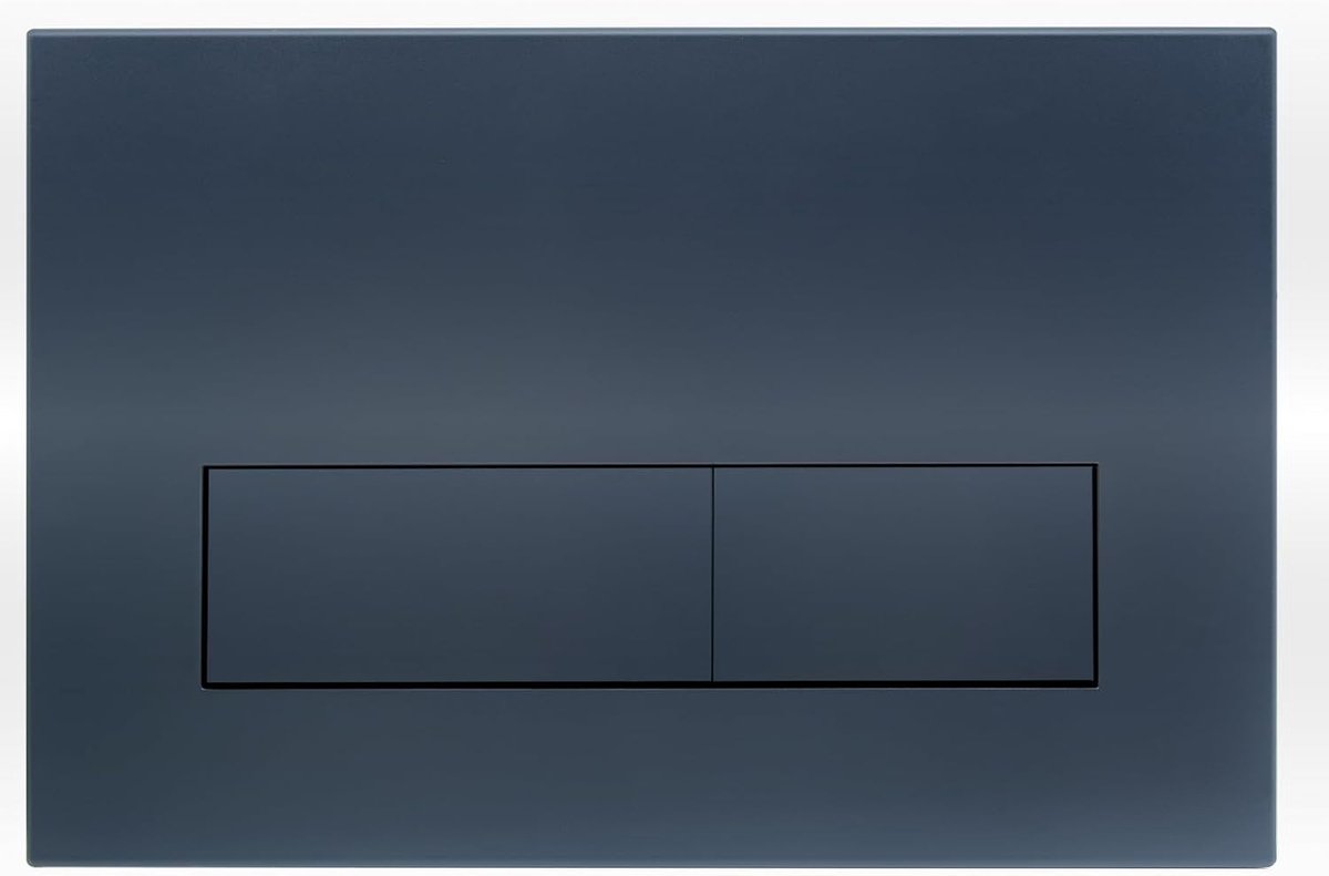 WC-Bedieningsplaat met Installatieframe & Duwknop, Compatibel met Geberit Sigma, UP300 en UP320 Series, Spoelplaat met Dubbele Spoeling Functie (Donkerblauw)