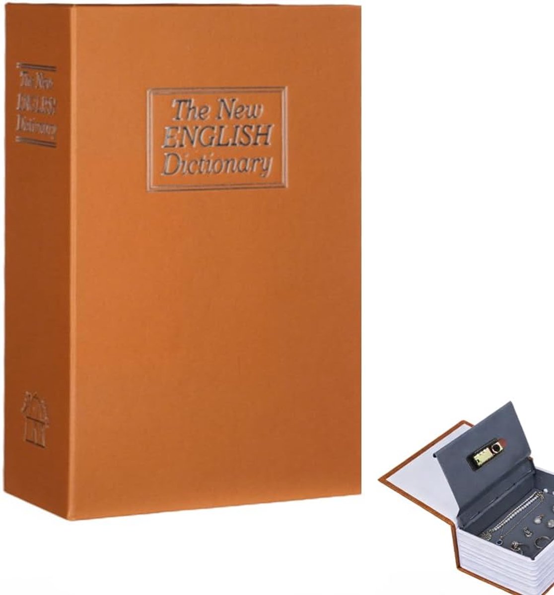 Boekenkluis met echte pagina's, discrete geld-verstop, opvouwbare opbergbox met cijferslot, voor geld, sieraden, documenten, waardevolle spullen