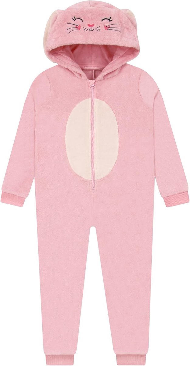 Bear Onesie Pyjama Voor Kinderen Met Capuchon Beer Konijn Of Dinosaur Van Zachte Fleece Met Ritssluiting Alles In Eén Pyjama
