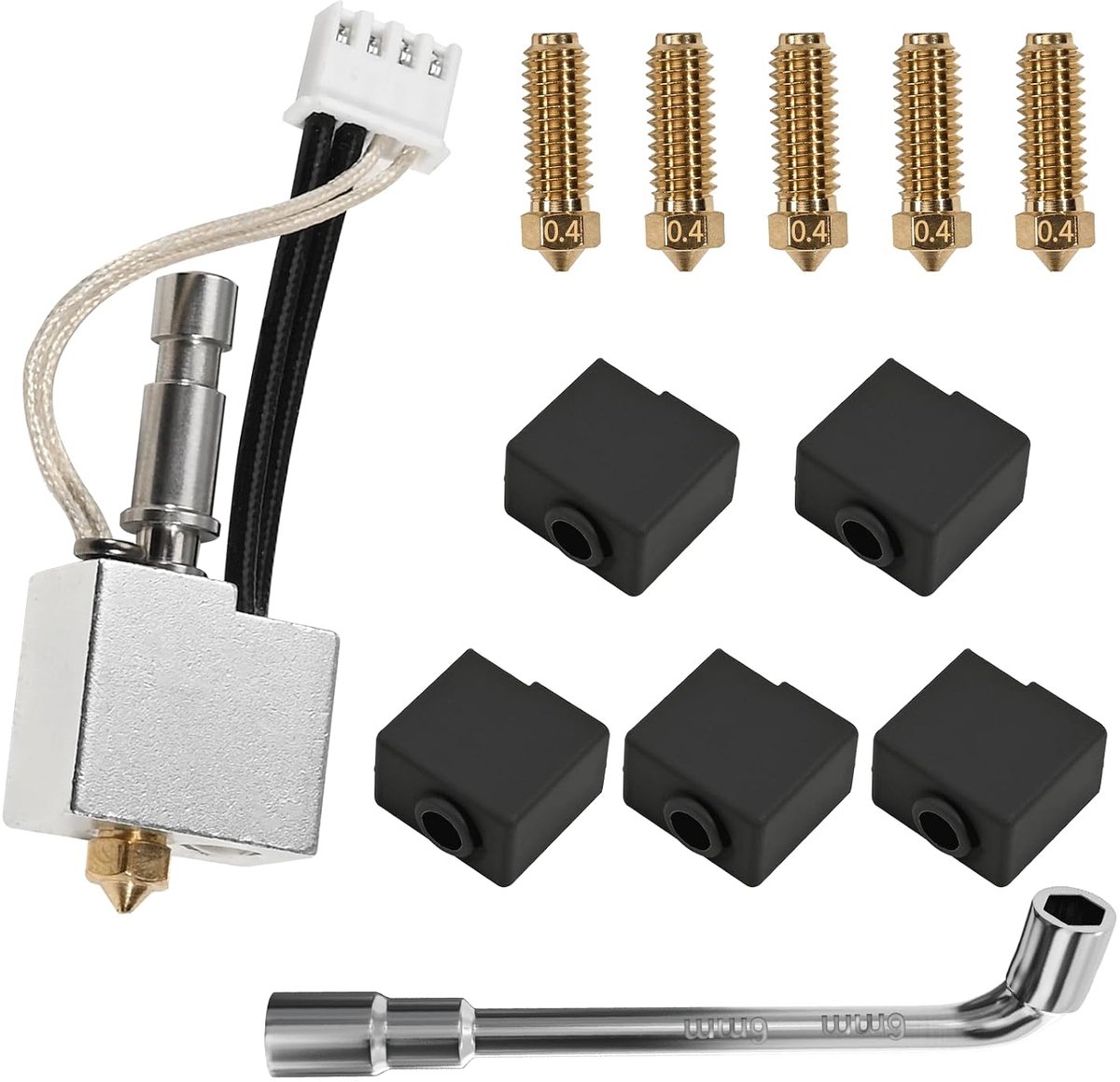 Kit voor Kobra S1, Geassembleerd Print Hot End Kit Hoofd Extruder Vervangingskit, Hoge Snelheid Printkop Verwarmingsblok Verwarming voor Anycubic Kobra S1, Kobra S1 Combo 3D Printers