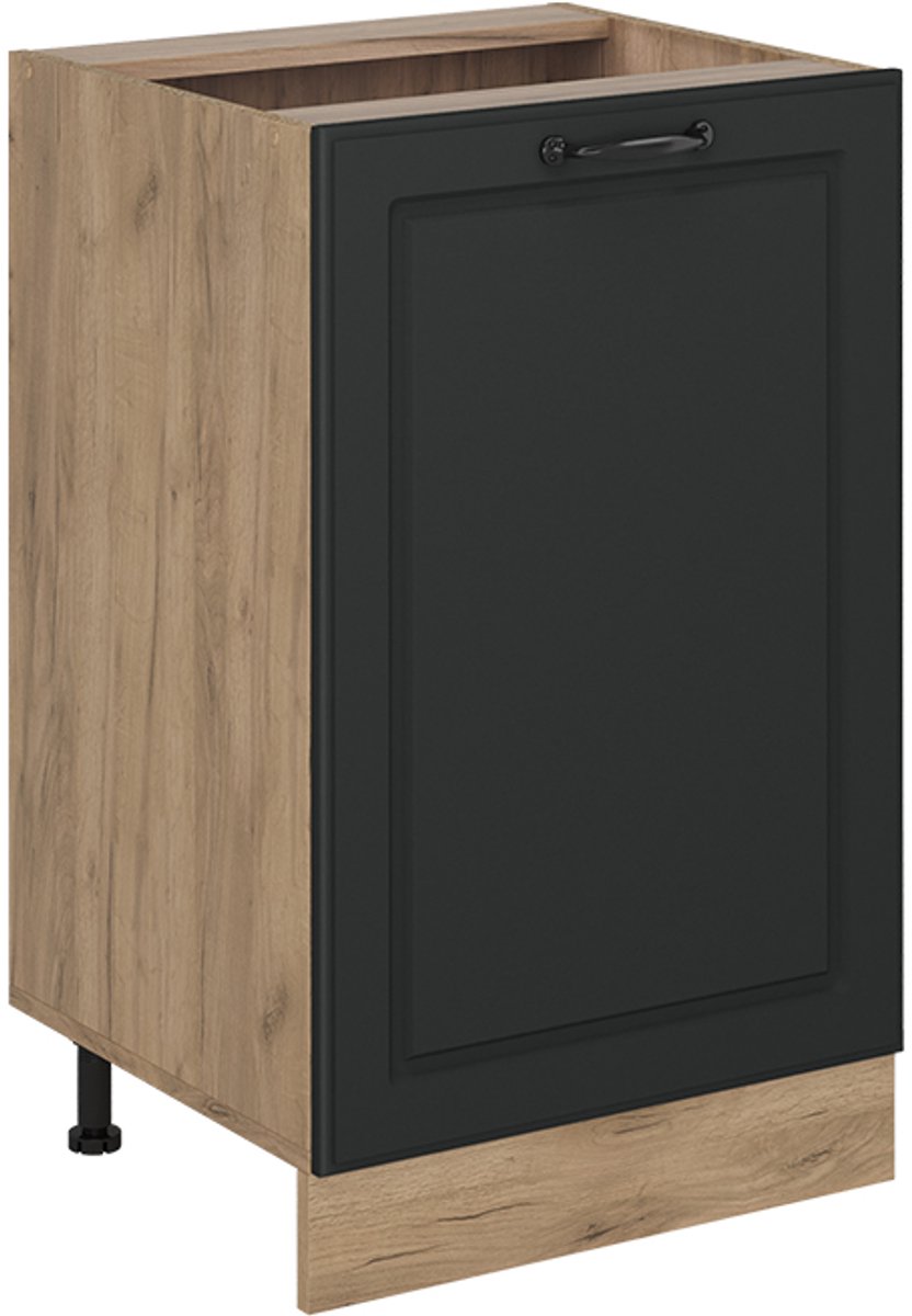 Vicco Keukenonderkast R-Line, Antraciet landelijk/Goudkleurig Eiken, 50 cm zonder werkblad
