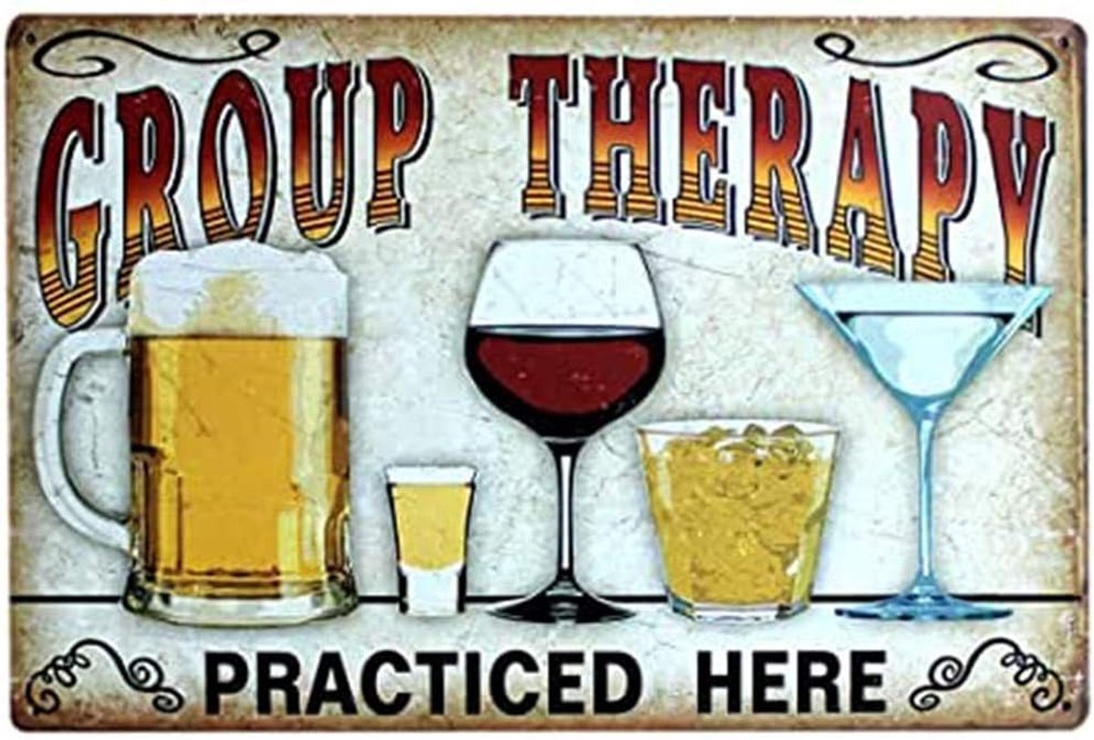 borden, 20 cm x 30 cm bier muurdecoratie bier retro tinnen metalen bord groepstherapie hier kunst tinnen bord