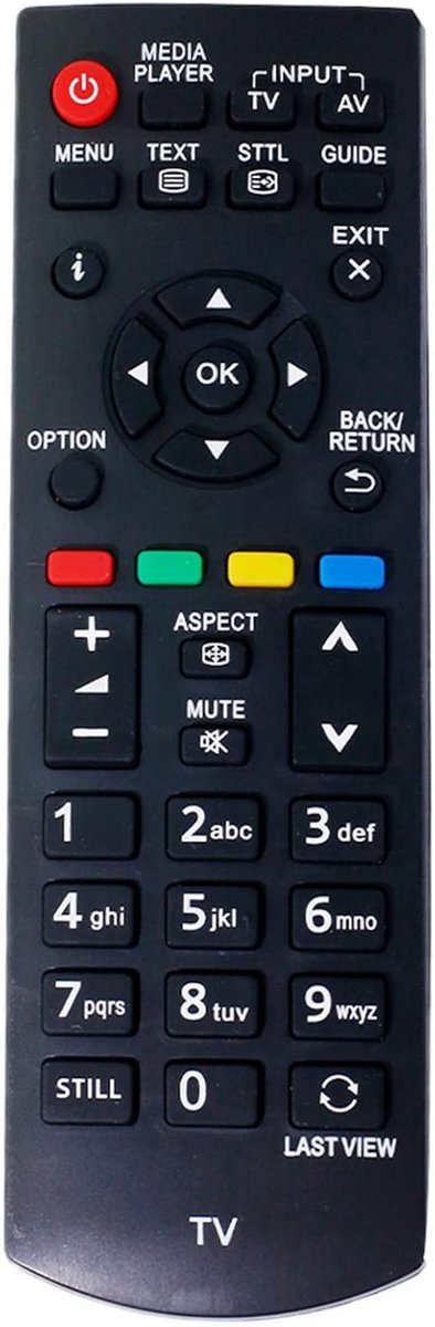 Vervangende afstandsbediening Geschikt voor Panasonic LCD TV TX-24G310B TX-32A400B TX-32A400E TX-32AW404 TX-32G310B TX-39A400B TX-39A400E TX-39AW404 TX-42A400B TX-42A400E TX-42AW404