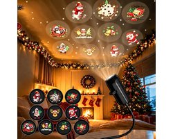 Kerstprojector - Kerst Led-Projector - Projector Nachtlampje - Kinderlamp - Met 10 Kerstafbeeldingen - Usb-Aangedreven - 360° Verstelbaar - Kamerdecoratie - Kerstcadeaus - Kerstdecoratie
