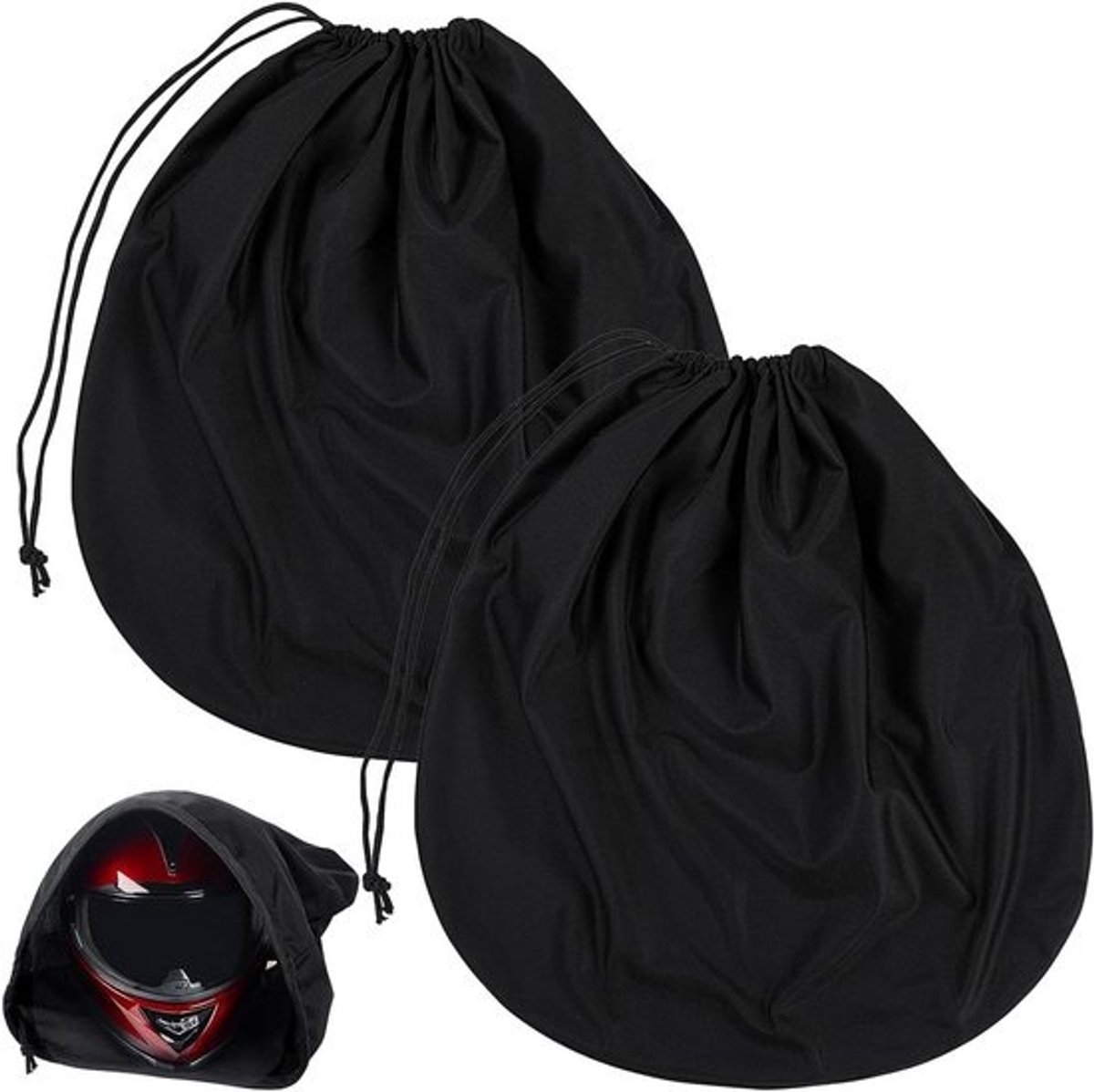 2 stuks helmtassen, lichte motorhelmtas, grote ockey, voetbalhelmtas met trekkoord, draagtas, accessoires voor paardrijden, reizen, fietsen, sport, sneeuwscooter, skiën