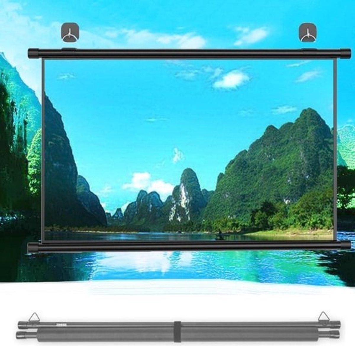 Projectiescherm - Filmscherm HD - Thuisbioscoop Creëren - Kreukvrij Glasvezel - 50 inch - Wit