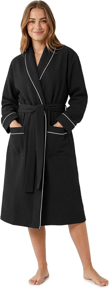 Badjassen voor dames, S-2XL, knusse sjaalkraag, lichte ochtendjassen voor dames, loungewear, huisjas, cadeau voor haar