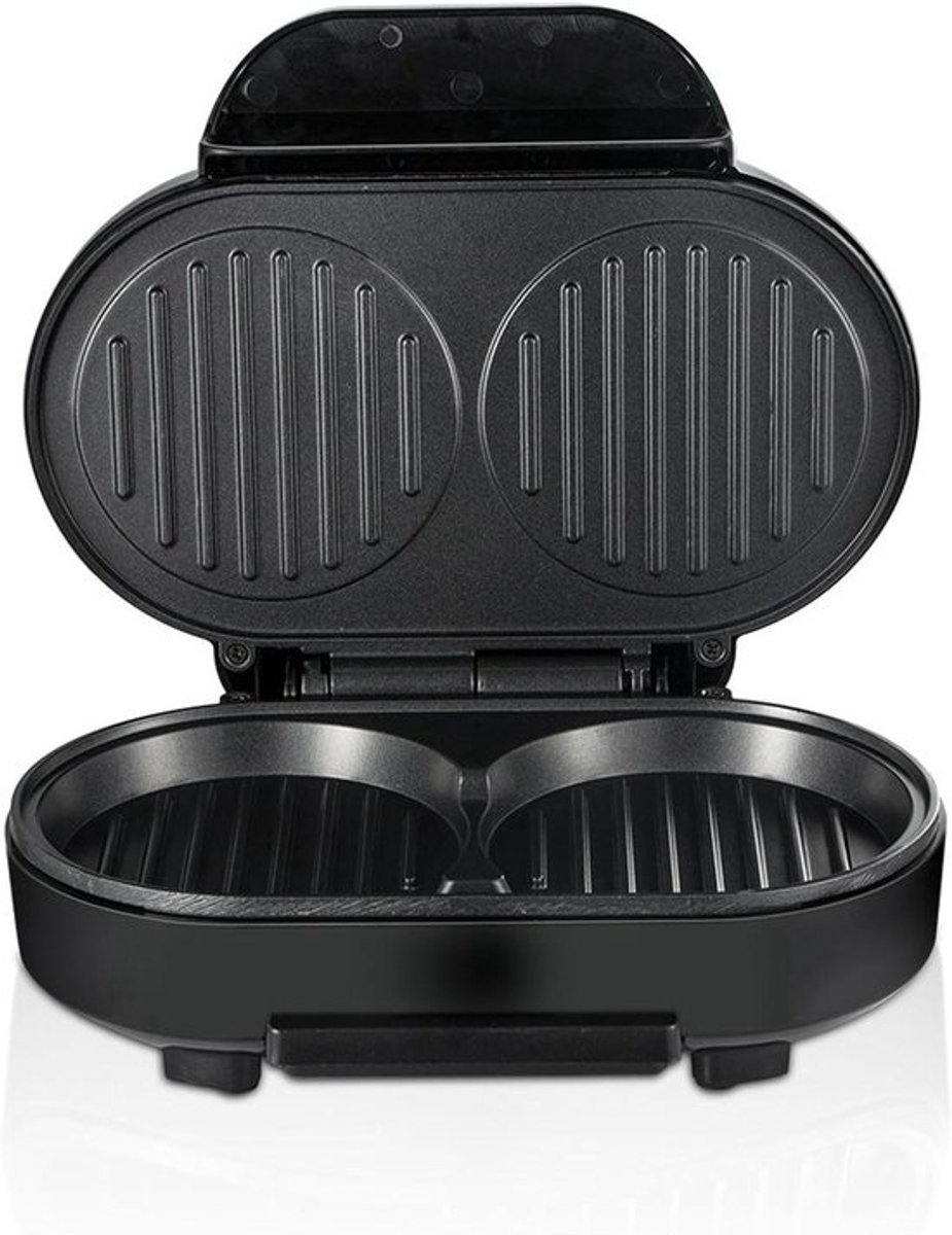 Ontbijt Sandwichmaker - Burger Grill - Snelle Maaltijden - 1000W Krachtige Verwarming - 26.5cm Breed - Zwart