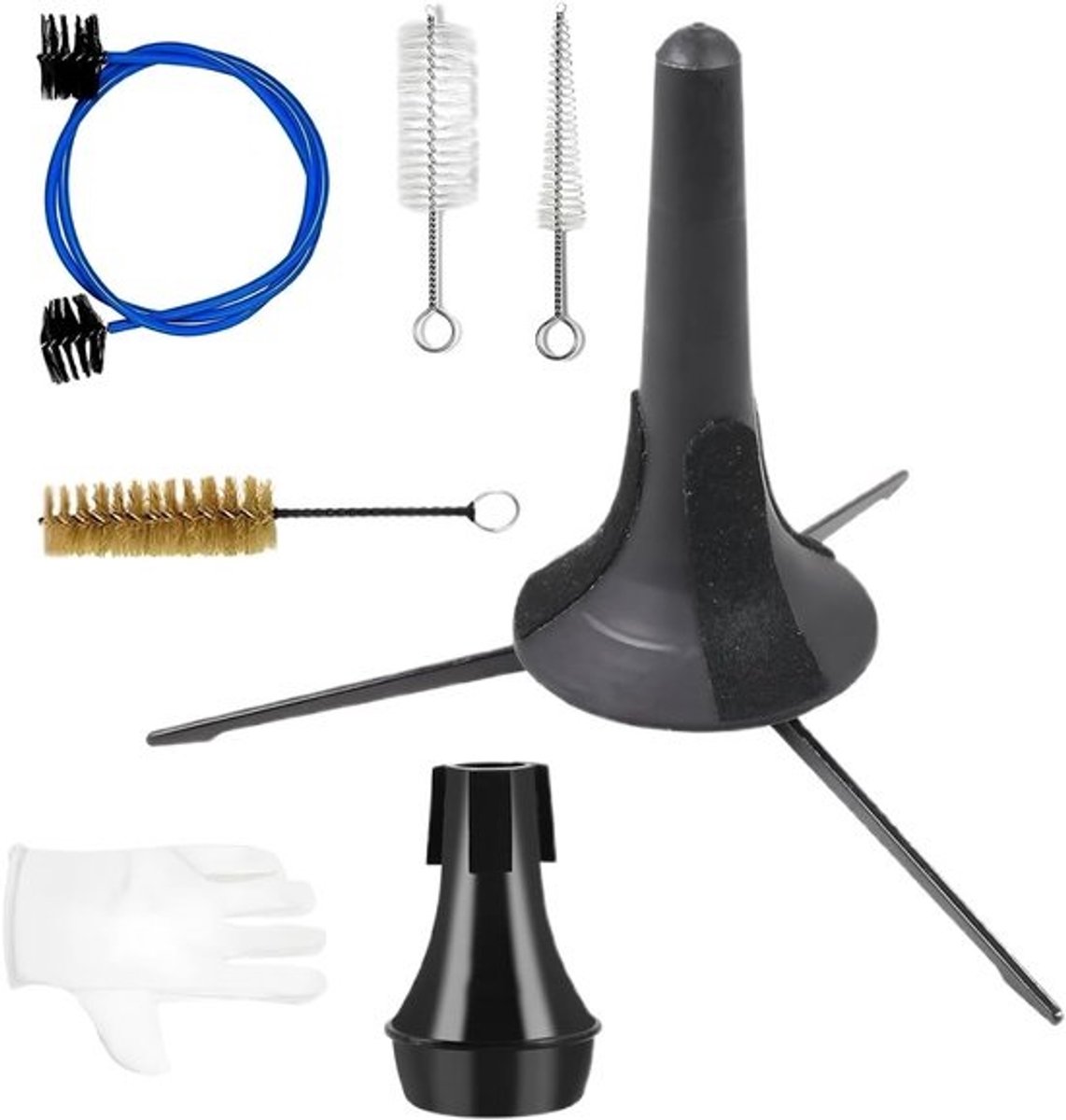 Koperen Trompet Reinigingsset | 7-Delig Accessoire Voor Onderhoud Van Muziekinstrumenten,Onderhouds- en Schoonmaakset voor Instrumenten | voor Beroepsmusici, Studenten, Beginnelingen, Uitvoerders, Muz