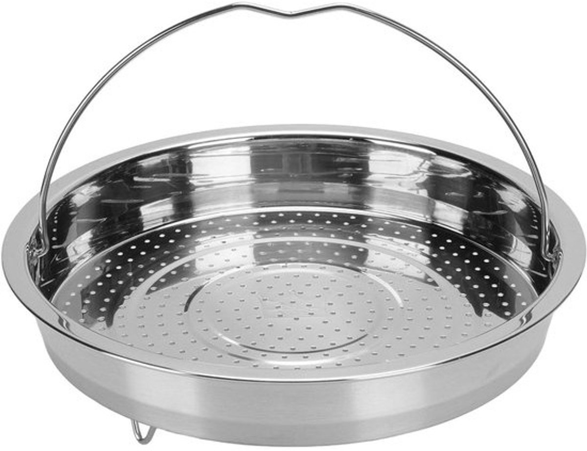 Stoommand - Groentestomer - Gezond Koken - Opvouwbare Handgreep - Middelgroot - Zilver