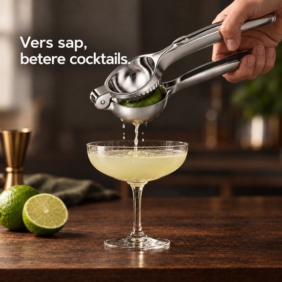 Sybra Citruspers - Citroenpers - Limoenpers - Sinaasappel juicer - Handmatige Fruitpers - Metaal van Sybra — afbeelding 5