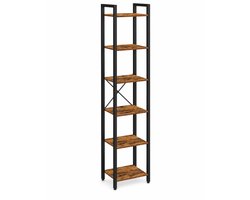 HSD boekenkast - Kast - Industrieel - Ruimtebesparend - Rustiek bruin