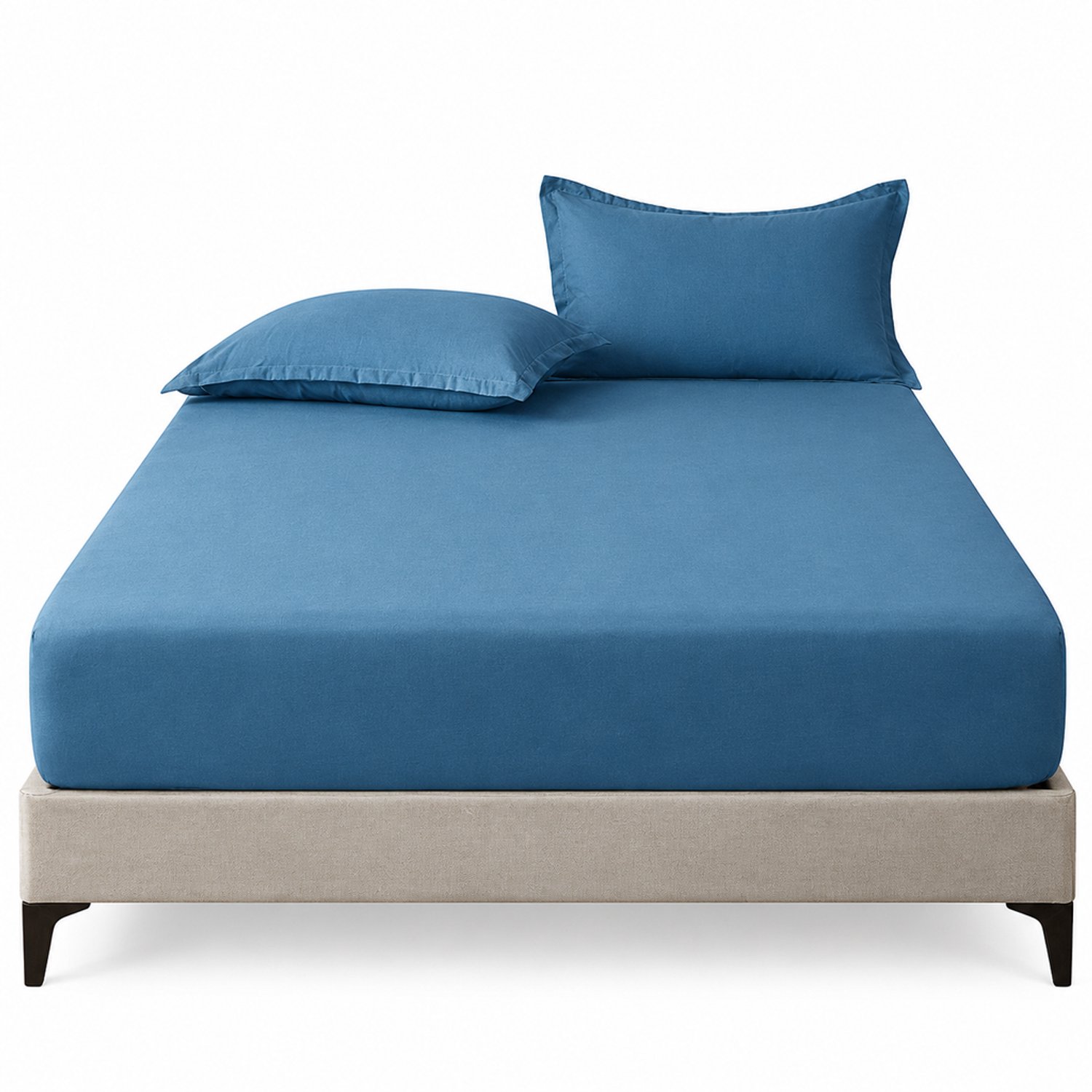 SWGOTA Blauw hoeslaken 90 x 200 cm - Polyester - Effen