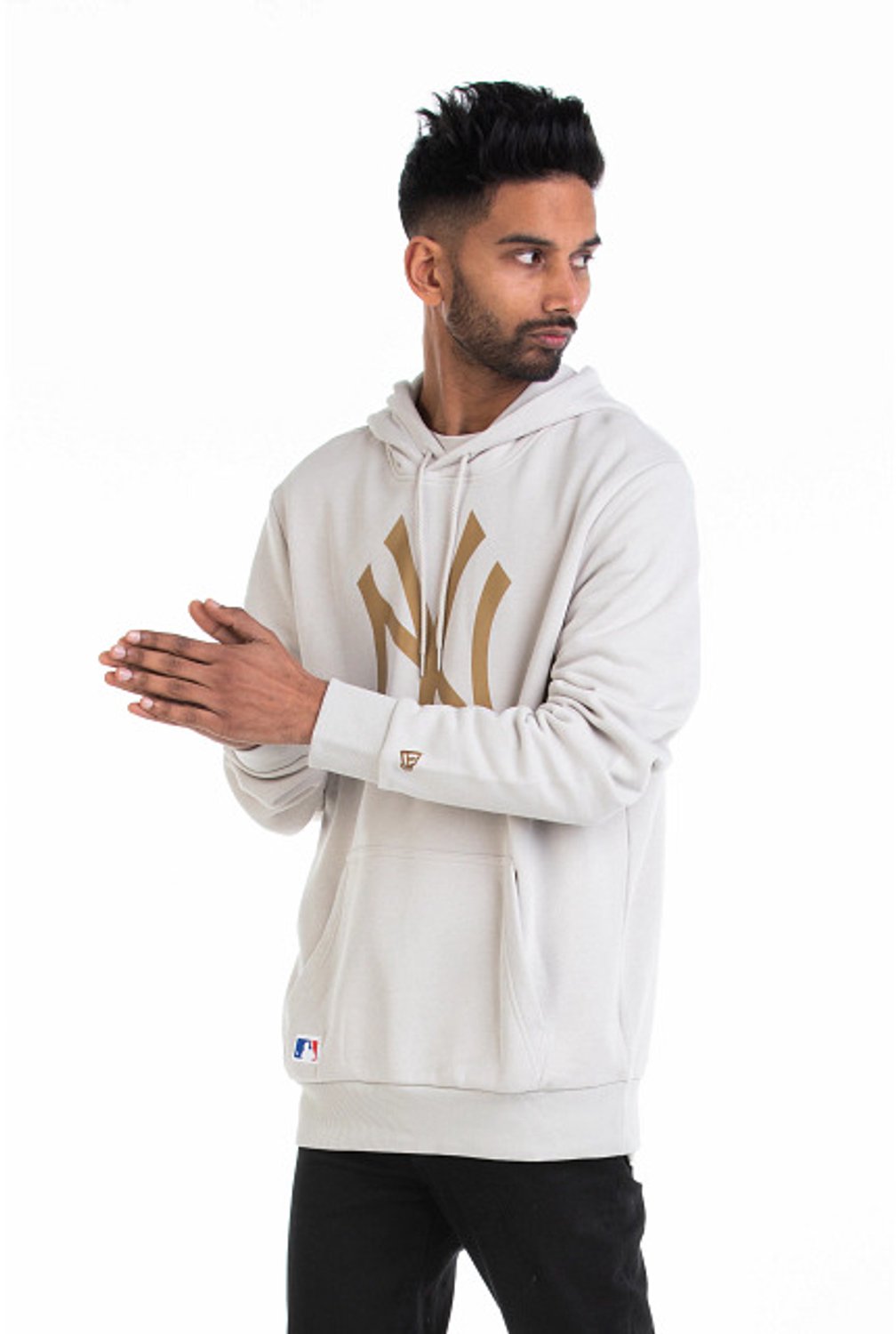 Hoodie New York Yankees Beige