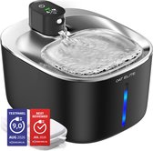 Cat Elite® Draadloze Drinkfontein Kat | Stream – Waterfontein - 4 Liter – Accu tot 45 Dagen – Kattenfontein met Sensor – Stil 25 dB – 3 Standen – Waterdispenser – RVS – Incl. 2 Filters – Zwart