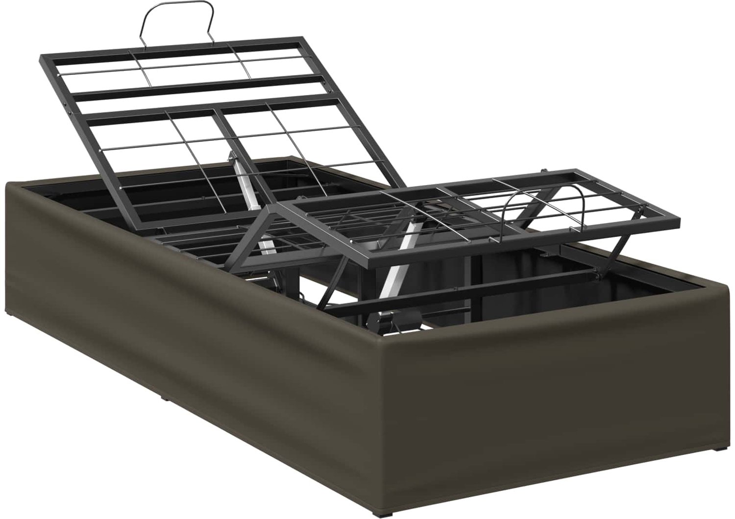 vidaXL Elektrisch - Verstelbaar - Bed - Frame - Grijs - 190 - x - 100 - x - 33,5 cm