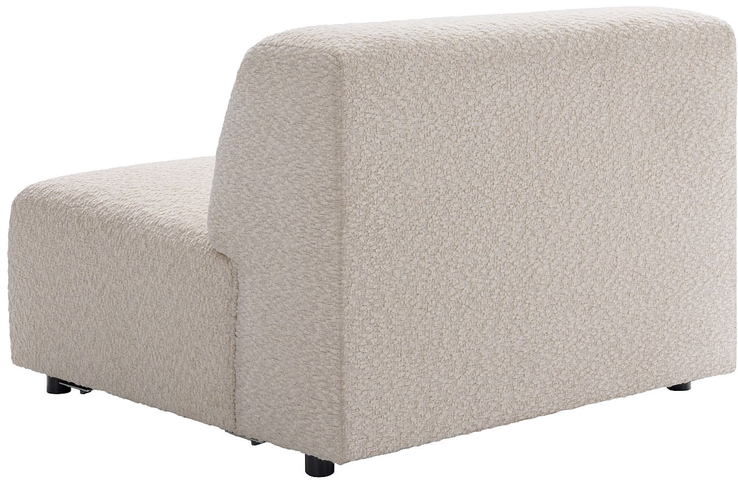 Vente-unique Fauteuil in beige chenillestof TORISO