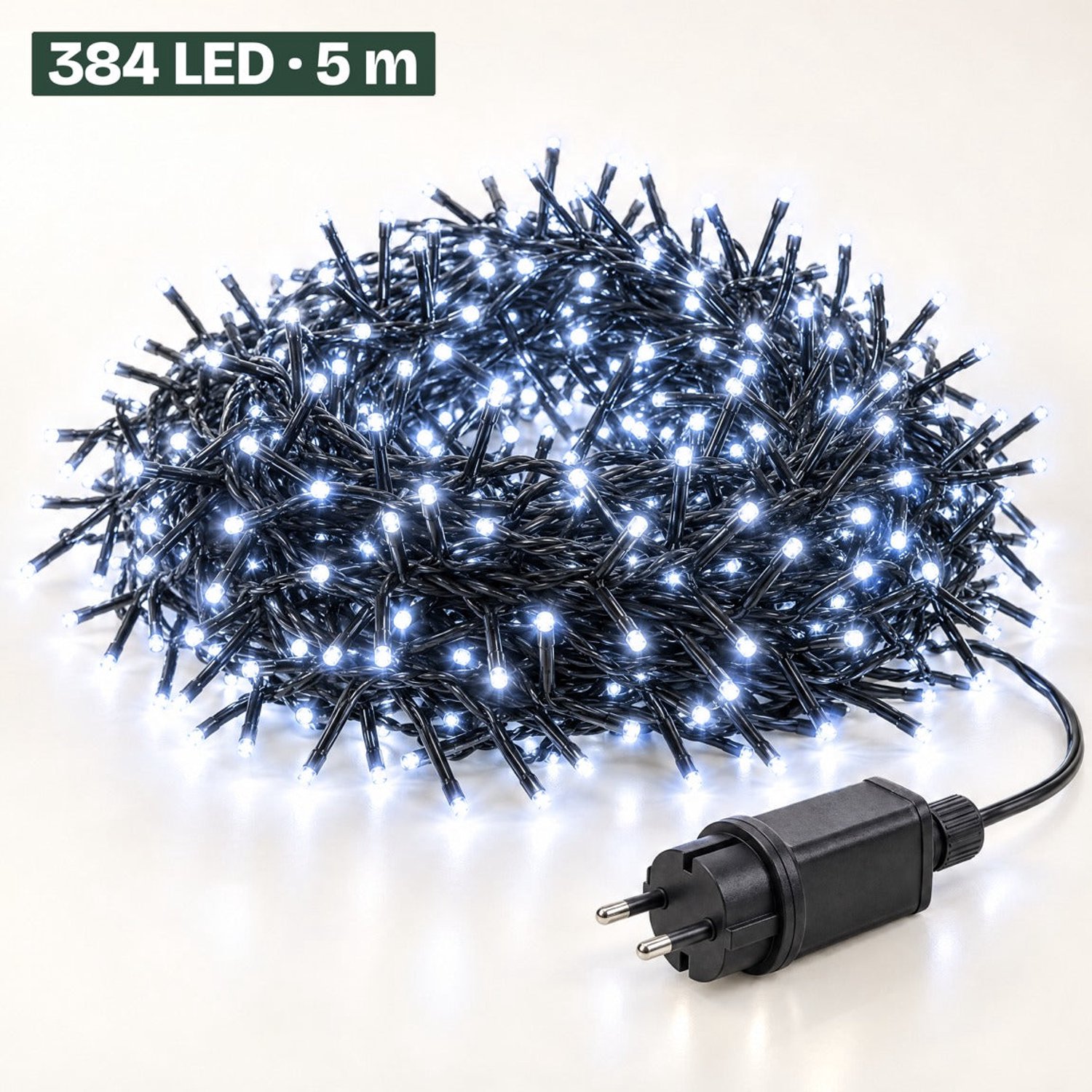 Levano Kerstboomverlichting 384 LED 4,9 m Wit - Kerstverlichting Binnen en Buiten - Clusterverlichting - Kerstlampjes - Kerstboom Lampjes - Kerstversiering - Kerstlichtjes - Treecluster - Sfeerverlichting - LED Lichtsnoer - Timer - IP44