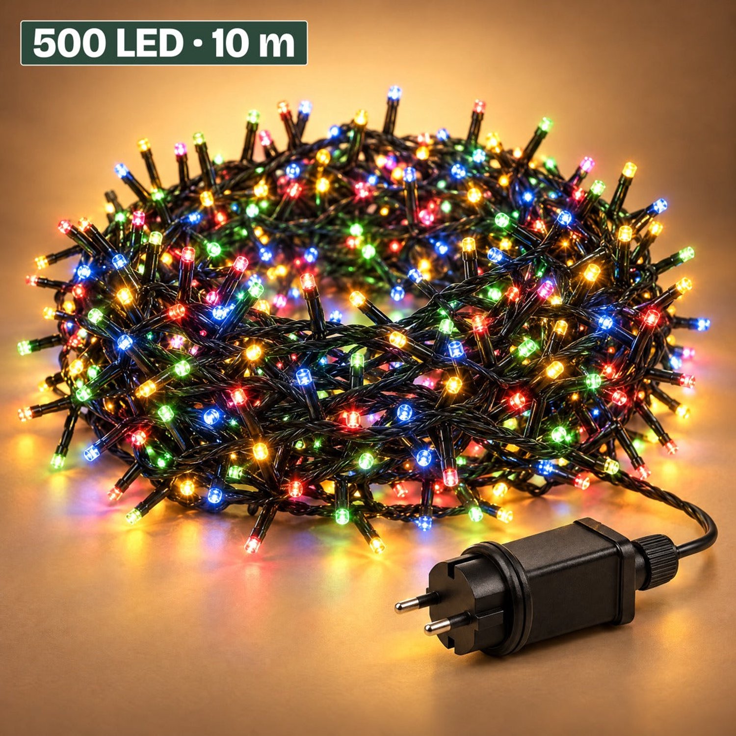 Levano Kerstverlichting Buiten - 500 LED 10 m - Multicolor - Kerstboomverlichting - Clusterverlichting met Timer - Lichtsnoer Binnen - Kerstlampjes - Kerstlichtjes - 8 Lichtfuncties met Geheugen - Kerstversiering - Buitenverlichting