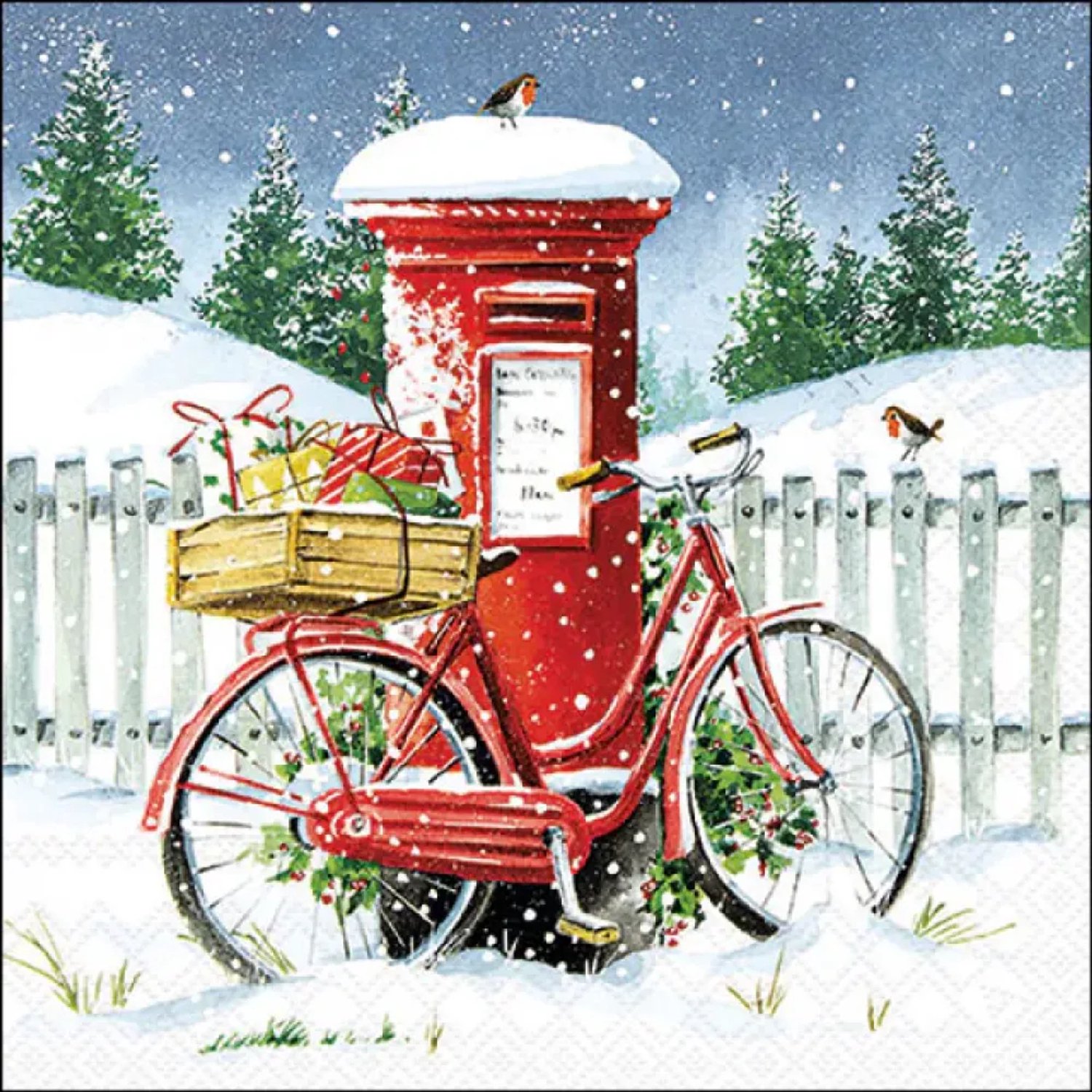 Servetten "Delivery bike" 33x33 cm