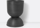 Ferm Living - Hourglass Pot - Bloempot - Large - Zwart - Ø: 50 x H: 73 cm
