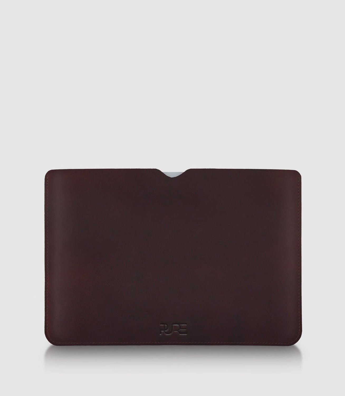 PURE Studios AVIOR - Leren MacBook hoes 13 inch - Chocolate