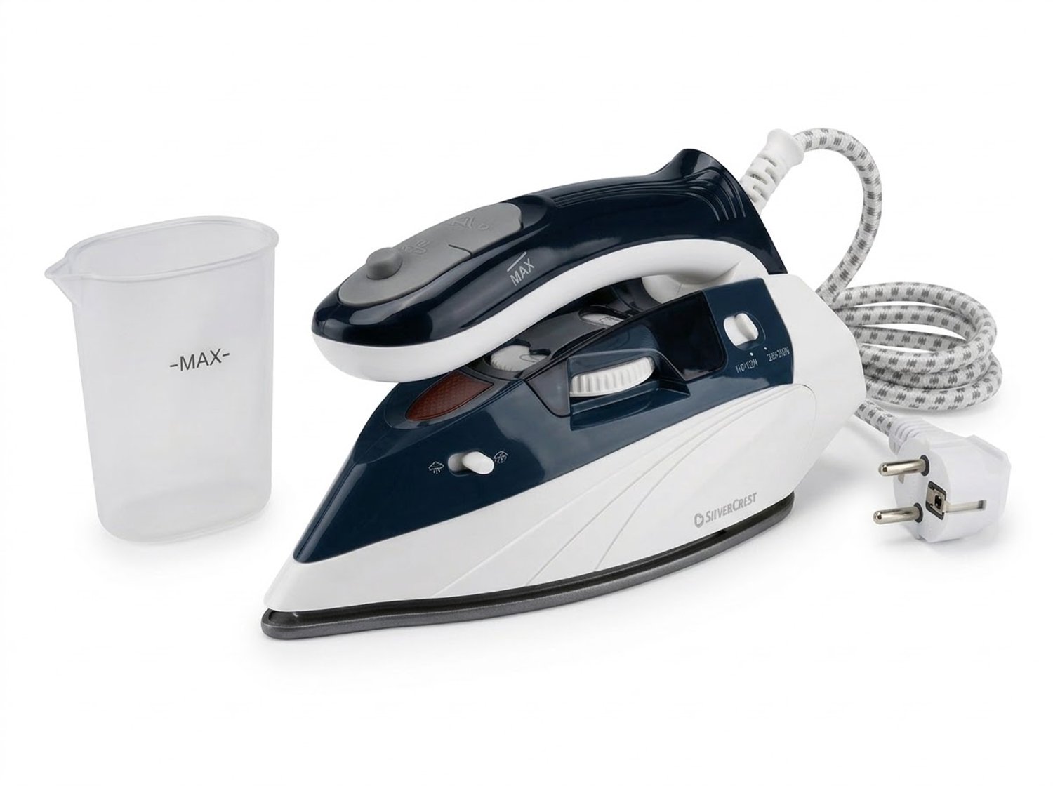 SILVERCREST® Stoomstrijkijzer voor op reis - geschikt voor camping (10A) - 220V en 110V - onklapbaar - lichtgewicht